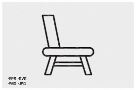 Chair Side View Line Icon Clipart