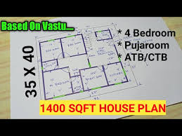 1400 Sqft 4 Bedroom House Plans 35 X