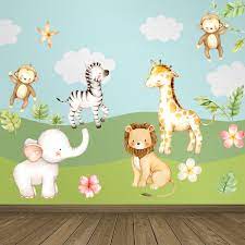 Baby Room Stickers Jungle Animals Kit