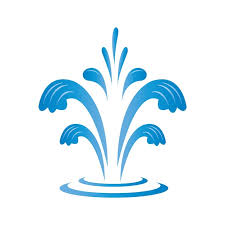 Water Fountain Icon Logo Vector Design