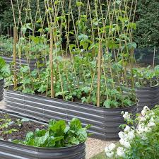 8 Ft X 2 Ft X 1 4 Ft Galvanized Raised Garden Bed 9 In 1 Planter Box Outdoor Dark Gray
