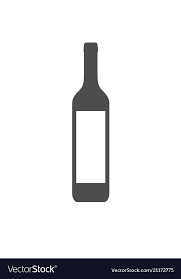 Wine Bottle Icon Isolated On White