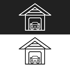 Premium Vector Garage Icon Black And