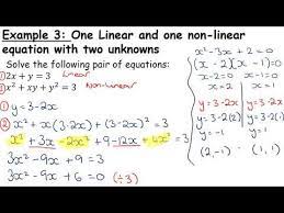 Lchl Algebra Simultaneous Equations