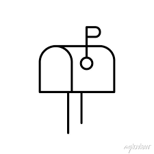 Mailbox Letter Box Black Outline Icon