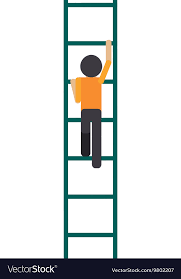 Man Climbing Ladder Icon Royalty Free