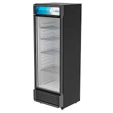 Koolmore 24 In W 12 Cu Ft Commercial Upright Display Glass Door Beverage Refrigerator In Black