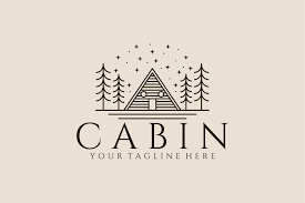 Cabin Line Art Logo Icon And Symbol