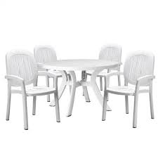 Ponza Resin Outdoor Dining Set 5 Piece