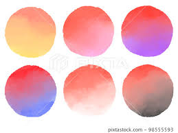 Hand Drawn Watercolor Style Circle Icon