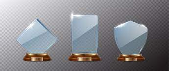 Vector Icon Set Crystal Glass Winner