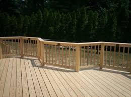 Pressure Treated Wood Deck Railing