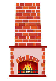 Cozy Brick Fireplace Wood Fire