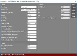 concrete beam span to depth calculator