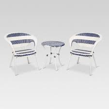 3pc Wicker Patio French Bistro Set