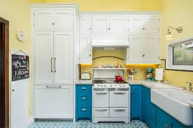 Yellow And Blue Kitchen Mixes Modern