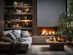 Cozy Living Room With Fireplace Images