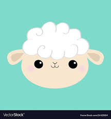 Sheep Lamb Face Head Round Icon Cloud