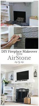 Brick Fireplace Makeover Pine And