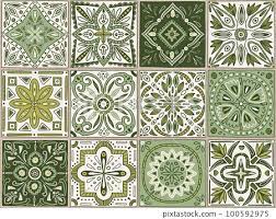 Italian Ceramic Tile Portuguese Green