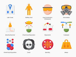 80 Chemistry Icon Set Flat Icons