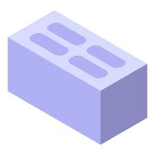 Wall Cement Brick Icon Isometric Vector
