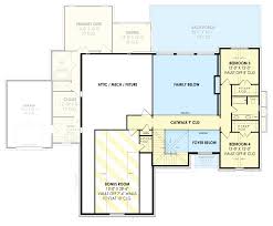 Home Plan With Split 3 Car Garage