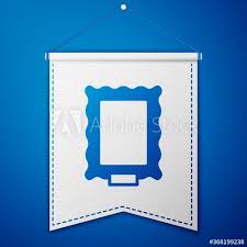 Blue Picture Icon Isolated On Blue