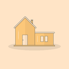Soft Colored House Flat Icon Vector