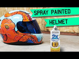How I Spray Paint A Motorcycle Helmet