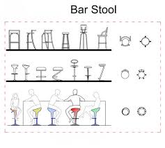 2d Drawings Bar Stool Autocad 2d Dwg