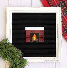 Classic Fireplace Letterboard Icon
