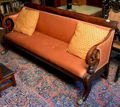 Duncan Phyfe Sofa With Brass Capped Paw