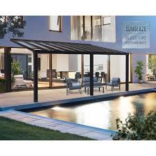 Canopia By Palram Stockholm 11 Ft X 24 Ft Patio Cover Gray Clear