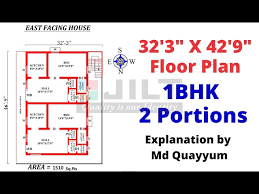 32 3 X42 9 East Face Floor Plan 1bhk