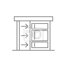 Cabinet With An Open Door Icon Web
