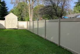 Two Color Vinyl Fence Ideas Two Tone