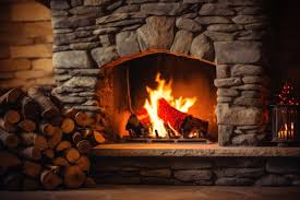 Warm And Cozy Stone Fireplace