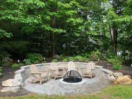 Making A Fire Pit Patio In A Sloped