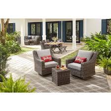 Brown Wicker Outdoor Patio Set