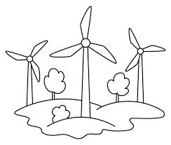 Vector Black And White Wind Generator