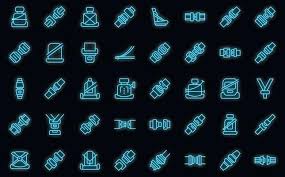 Airplane Seat Belt Icon Outline Vector