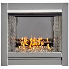 Duluth Forge Vent Free Stainless Outdoor Gas Fireplace Insert With Crystal Fire Glass Media 24 000 Btu Model Df450ss G
