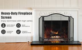 Folding Wide Metal Mesh Fire Panel Or