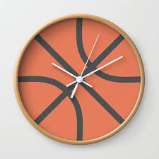 Basketball Icon Wall Clock By Aaron H