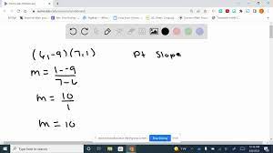 Solved Write The Point Slope Form Of