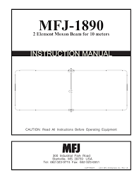 mfj 1890 10 meter moxon antenna