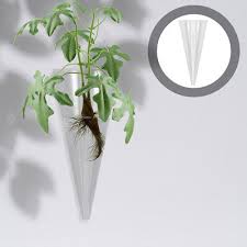 Wall Hydroponic Vase Cone Shape Flower