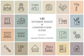 140 Interior Design Real Estate Icons