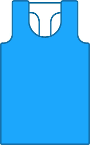 Tank Top Icon In Blue And White Color